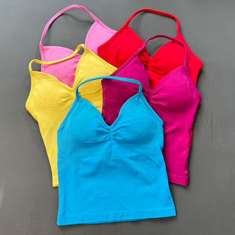 T Shirt Bra Seamless - 2DFF LOGO Women Yoga Sports Bra