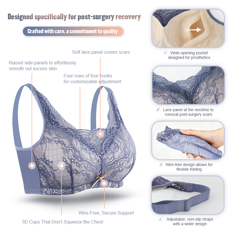 Post Breast Surgery Bra Powerf – Mastectomy Bra Pocket Bewertung und Preis