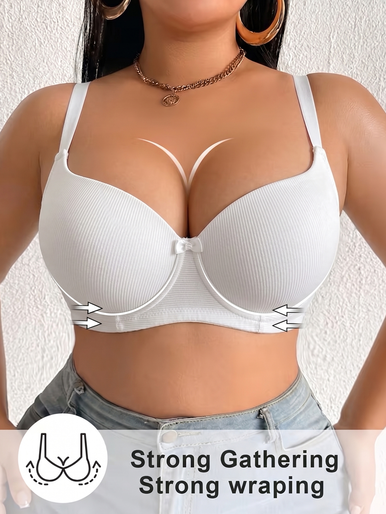 Plus Size Women Bra Thin Cup U – Plunge Bra Push Up Bewertung und Preis