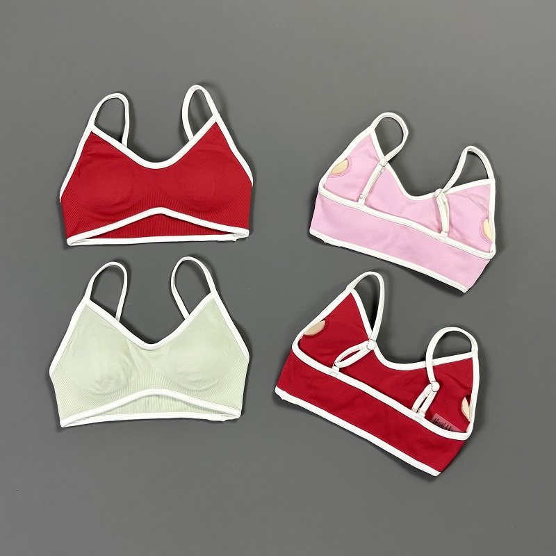 Women Contrastline Yoga Bra V  – Sports Bra Racerback Bewertung und Preis