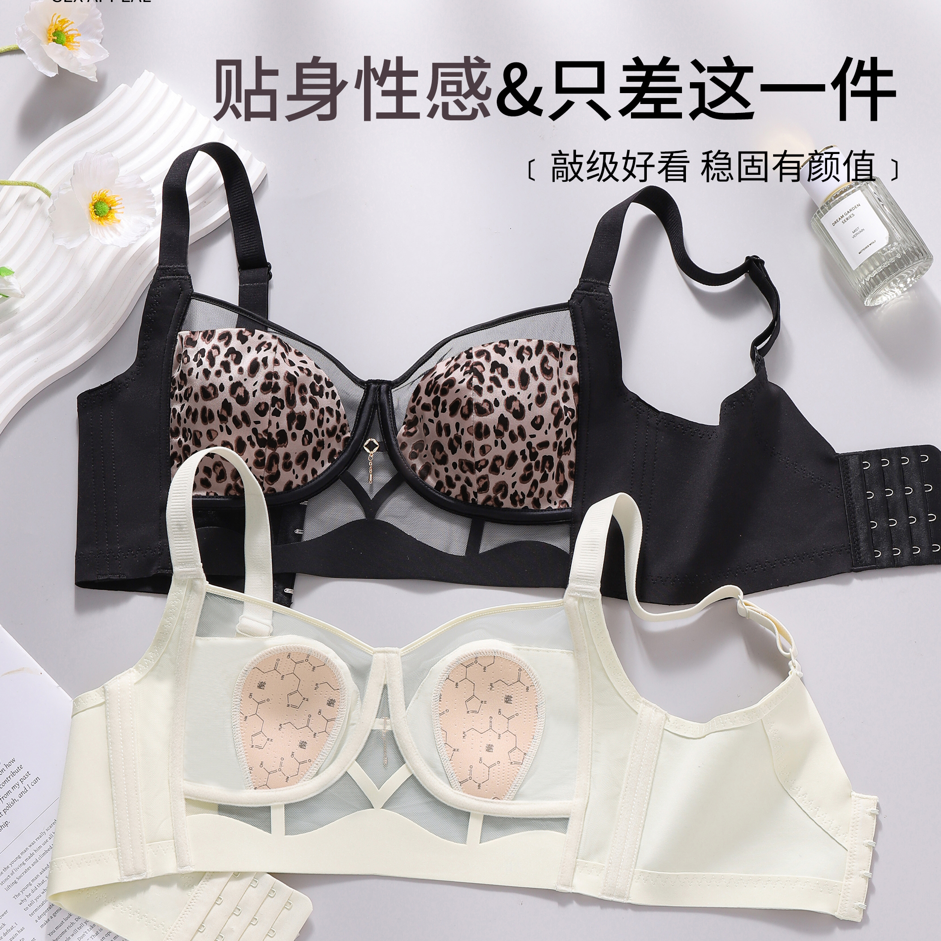 Leopard Lace Rims-Free Bra Set – Cotton Bra Everyday Bewertung und Preis